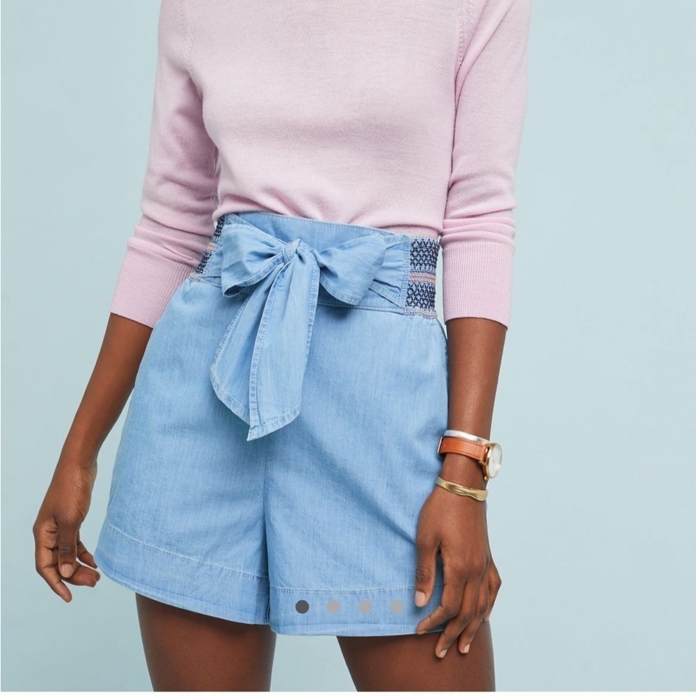 Anthropologie aloha tie front shorts
